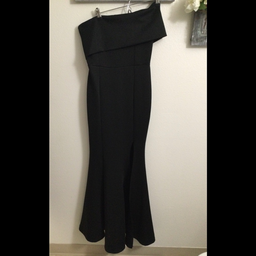 SCUBA MERMAID BLACK ONE SHOULDER DRESS